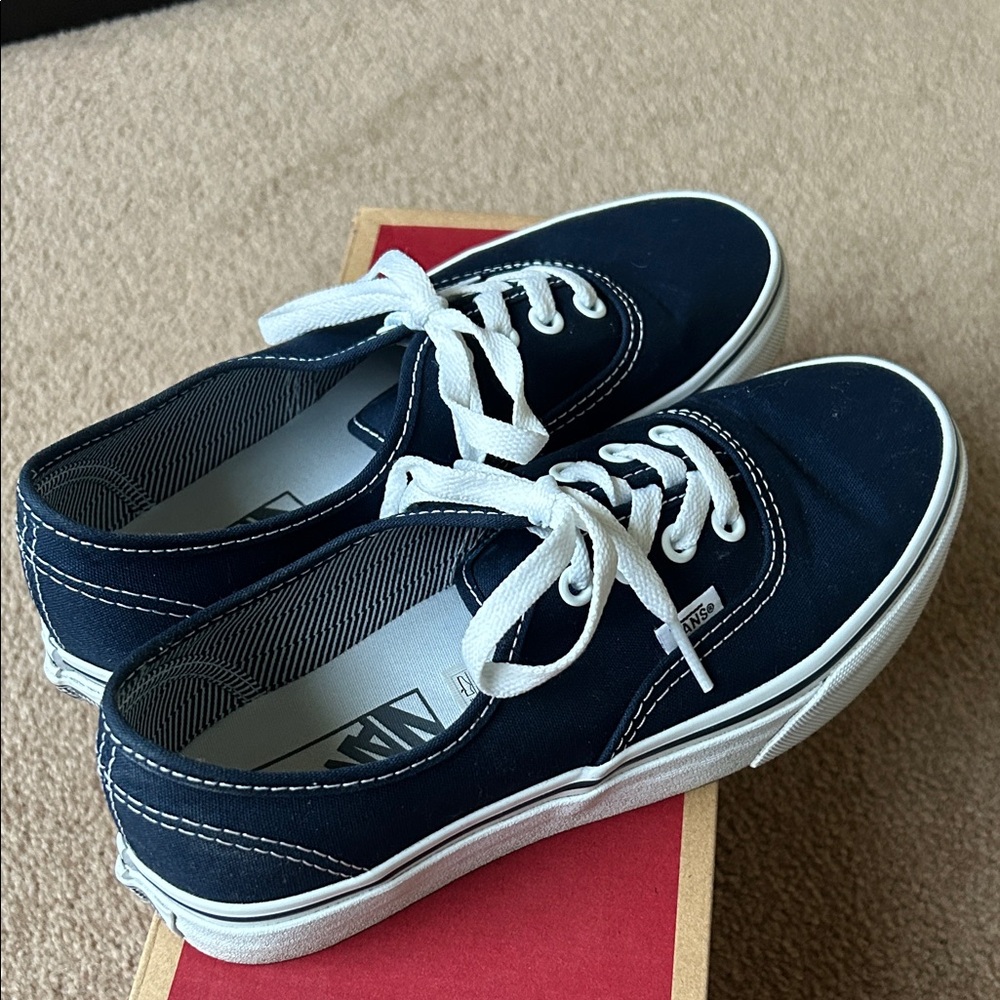 VANS Navy Sneakers with White Accents